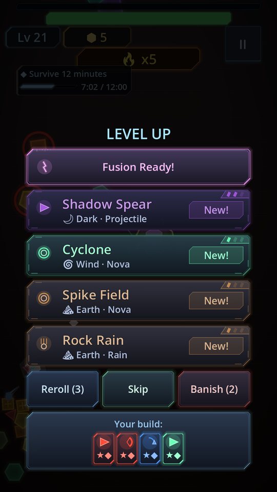 Level-up and fusion