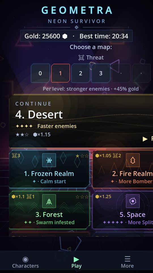 Maps and threat levels