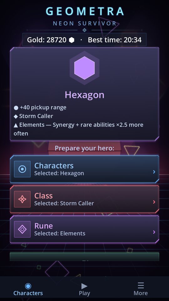 Heroes, classes, runes